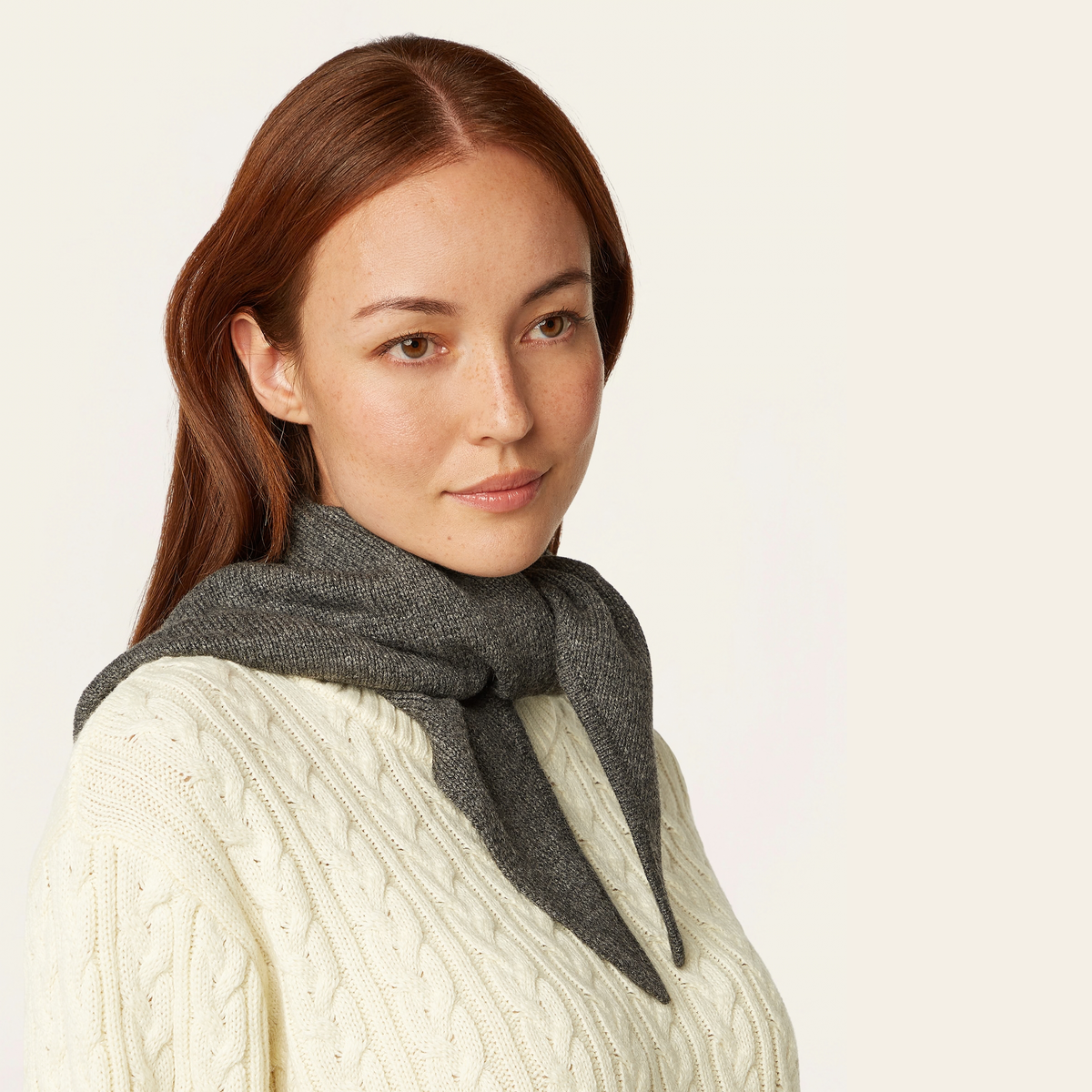 Heavy Seawool Cable Crewneck - Off White