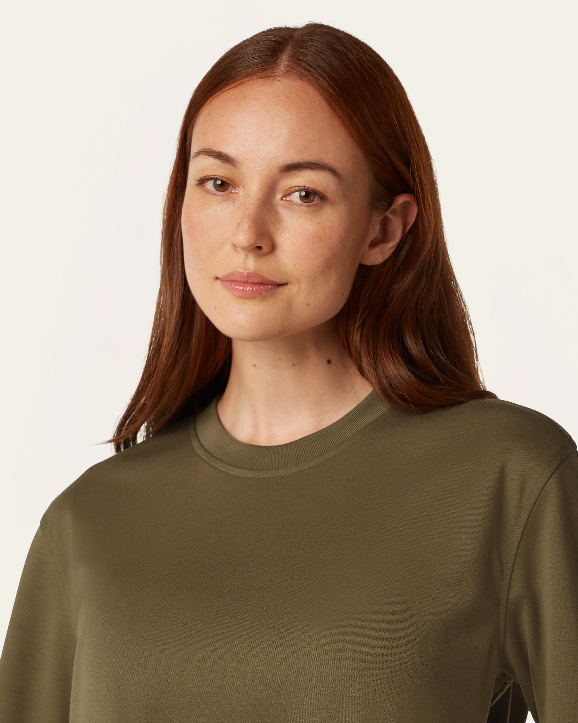 Interlock Boxy Fit T-shirt - Olive