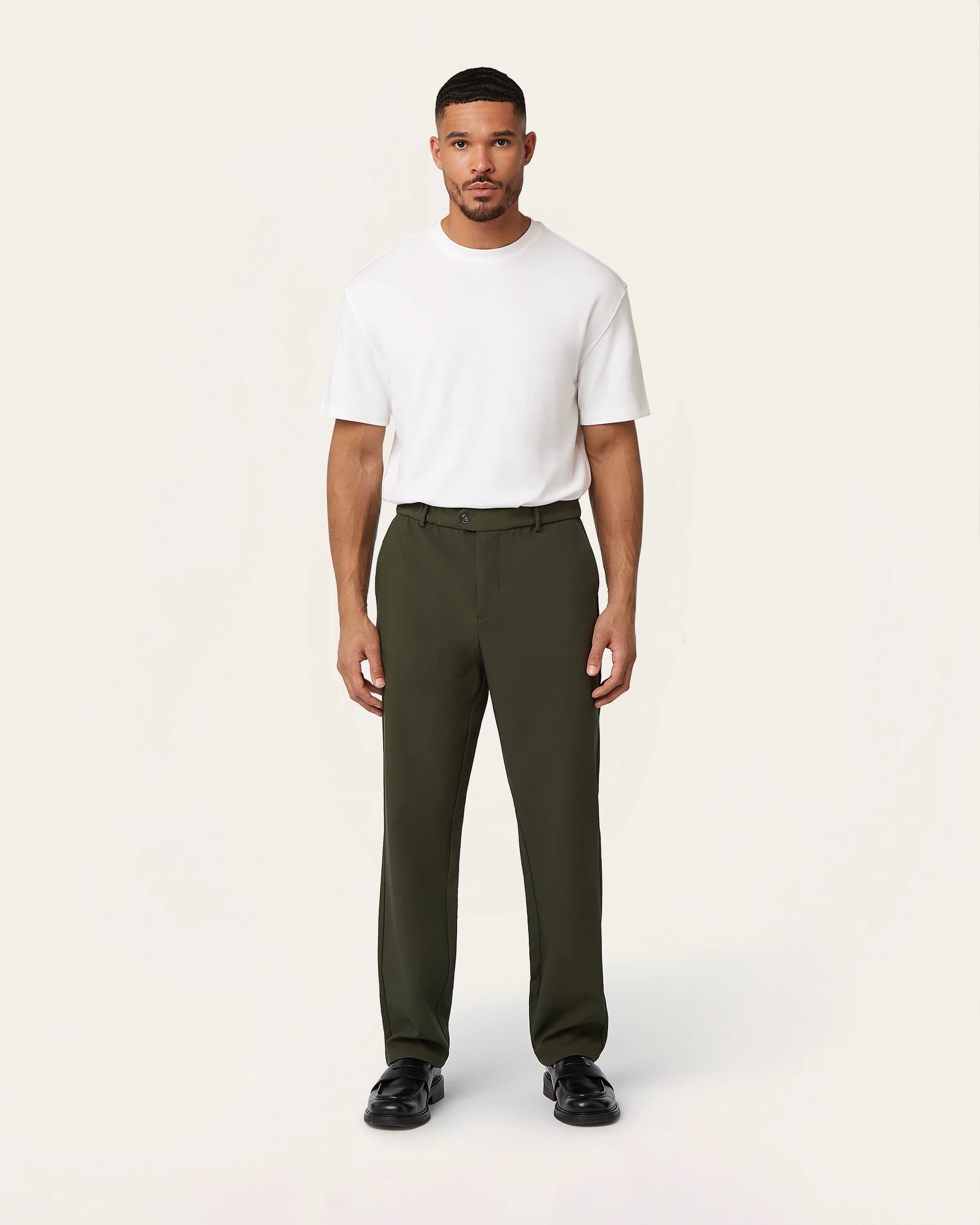 Straight Classic Pants Dark Green