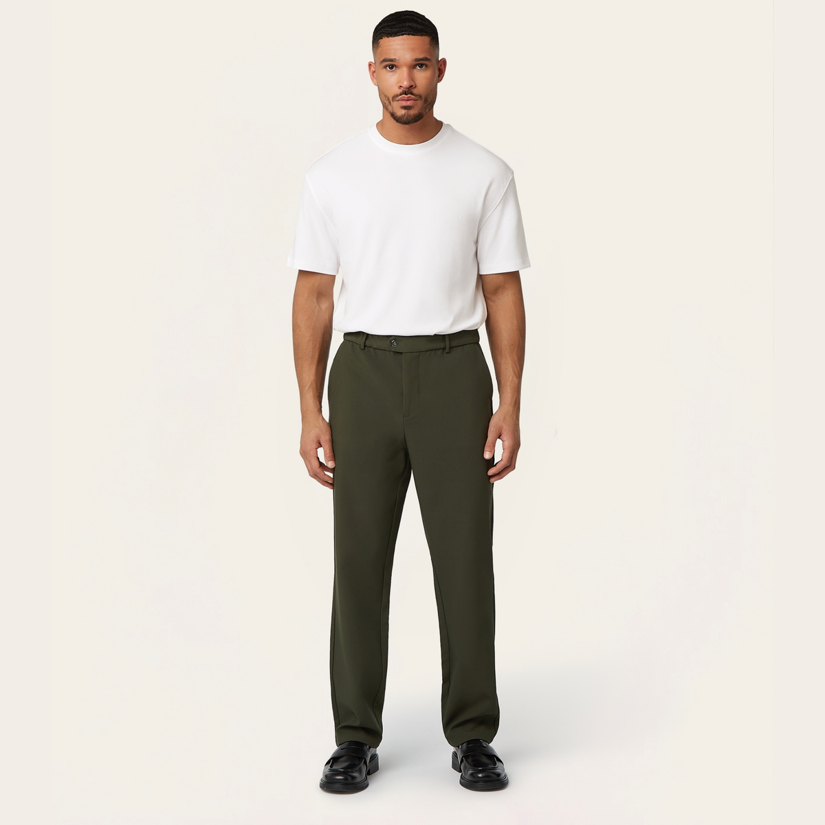 Straight Classic Pants Dark Green