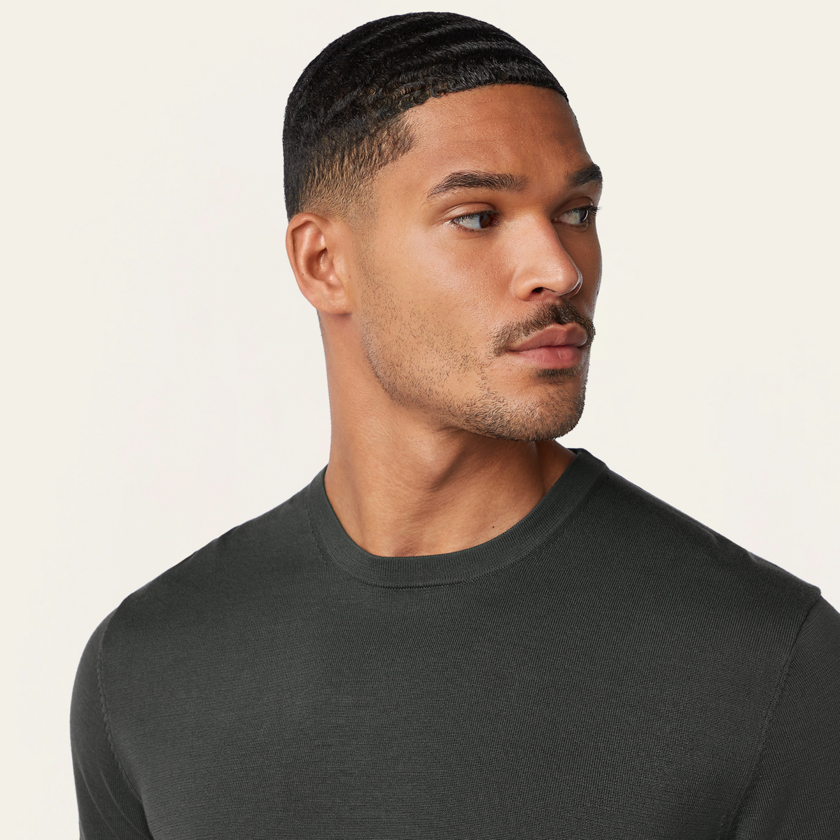 Knitted t-shirt Dark grey