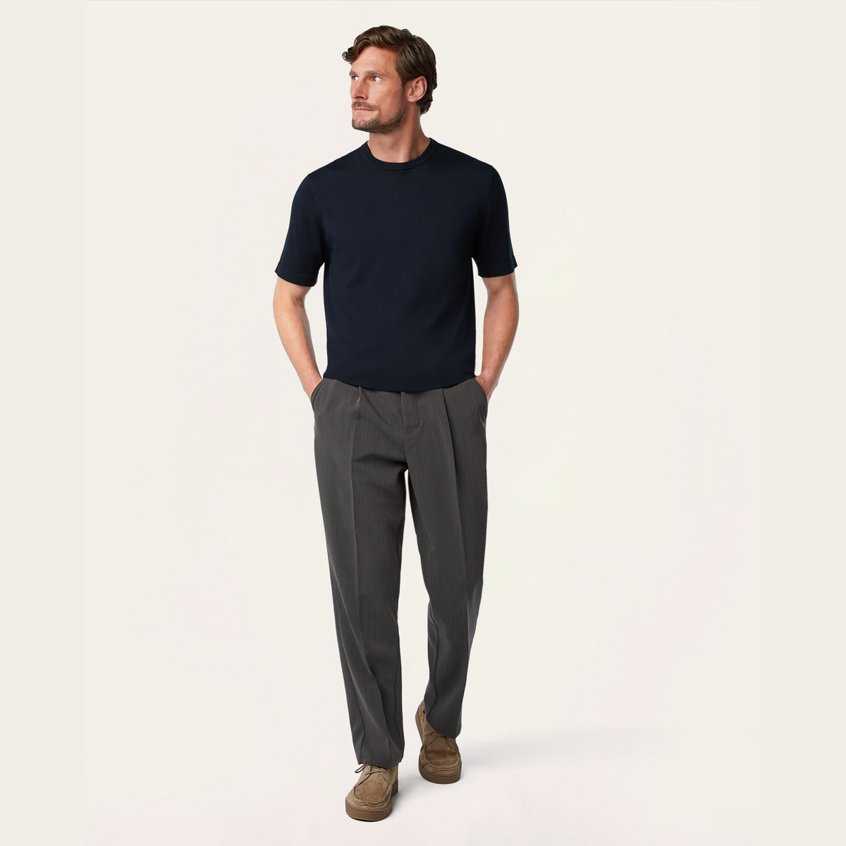Knitted t-shirt Navy