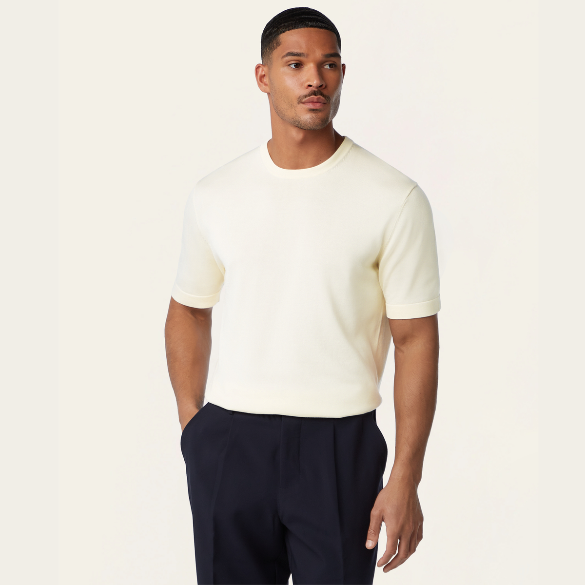 Knitted t-shirt Off white