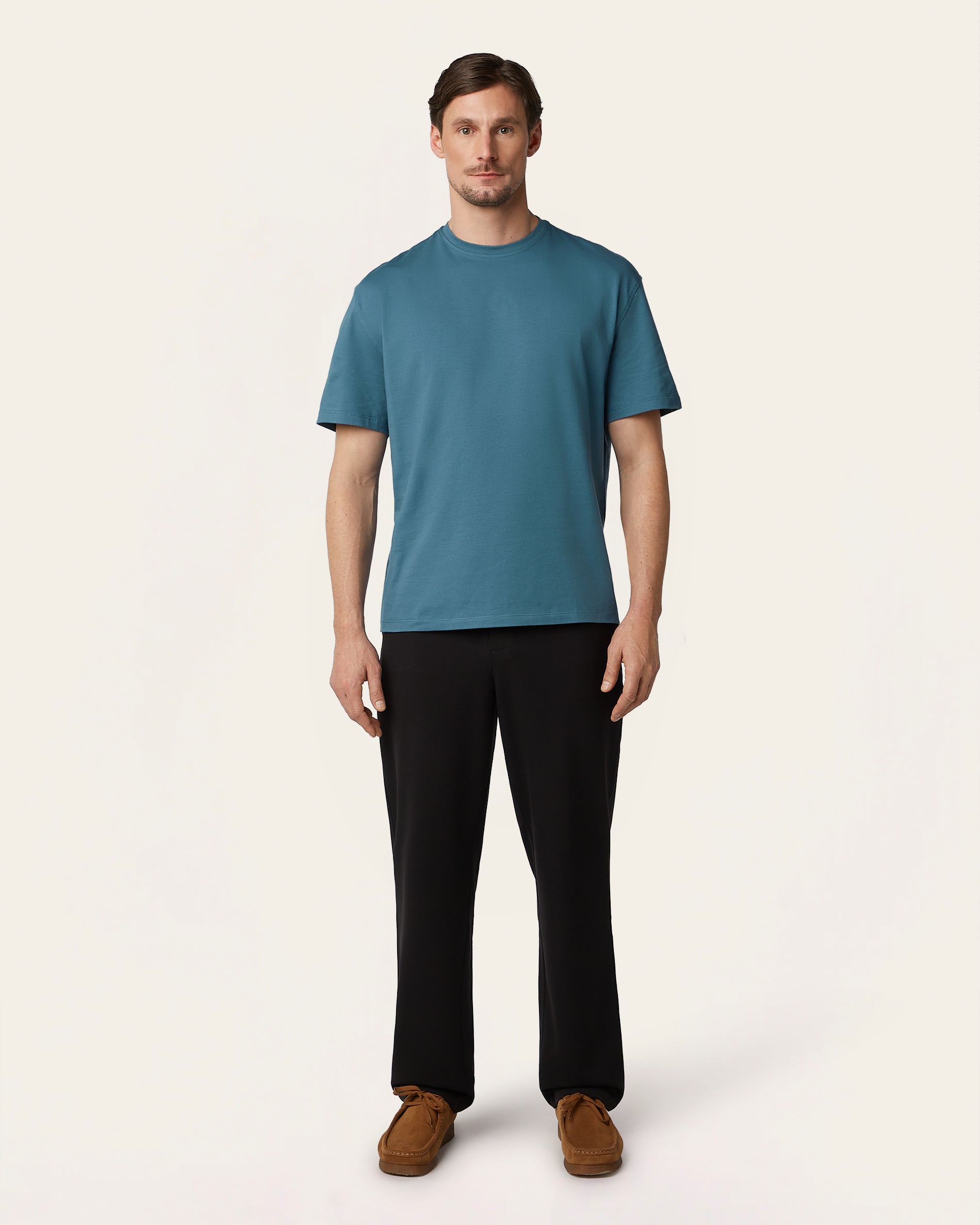 Heavy weight relaxed fit t-shirt Teal Blue