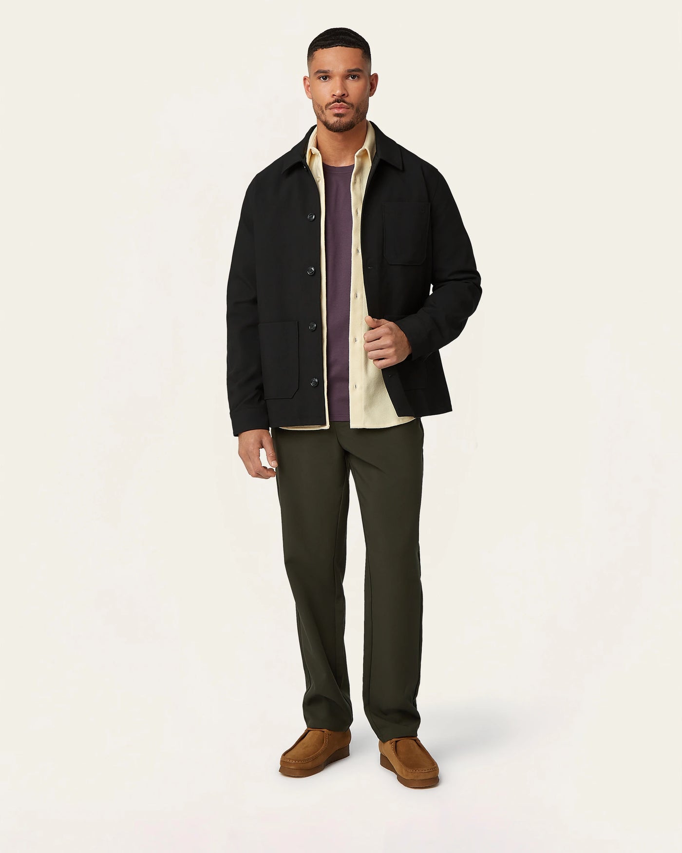 Shirt jacket & Knitted non-iron shirt bundle