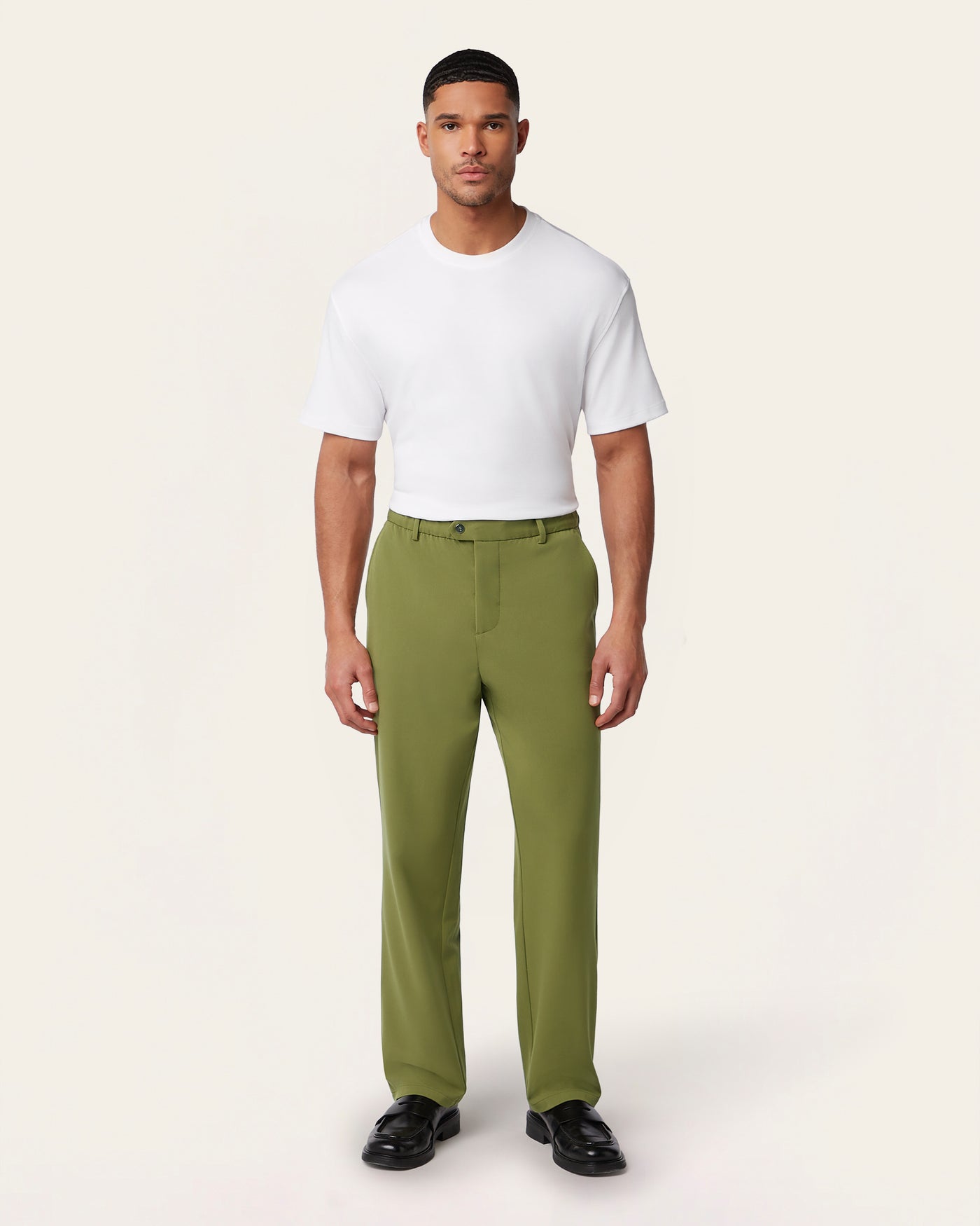 Straight Everyday Pants Olive